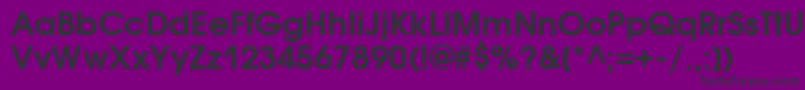 AvantgardegothicittBold-fontti – mustat fontit violetilla taustalla