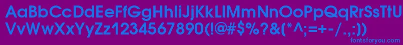 AvantgardegothicittBold Font – Blue Fonts on Purple Background