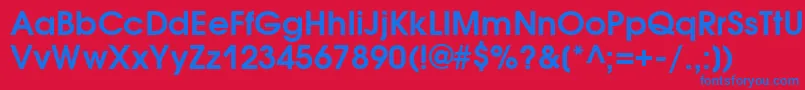 AvantgardegothicittBold Font – Blue Fonts on Red Background
