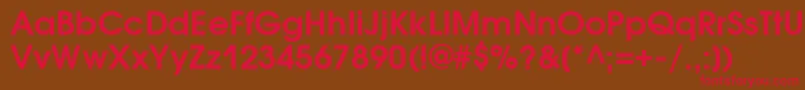 AvantgardegothicittBold Font – Red Fonts on Brown Background