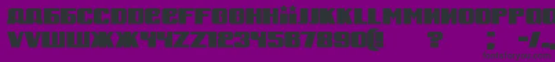 RussianSpringBold Font – Black Fonts on Purple Background