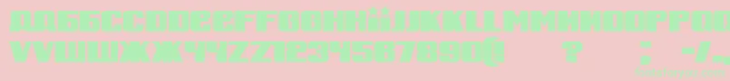 RussianSpringBold Font – Green Fonts on Pink Background