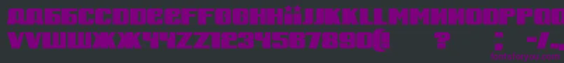 RussianSpringBold Font – Purple Fonts on Black Background