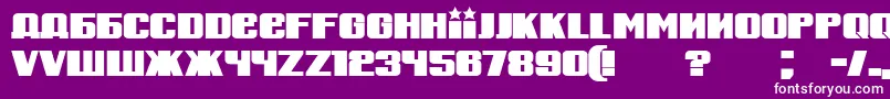 RussianSpringBold Font – White Fonts on Purple Background