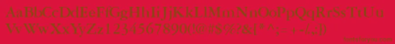 GaramondreprisesskBold Font – Brown Fonts on Red Background