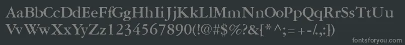 GaramondreprisesskBold Font – Gray Fonts on Black Background