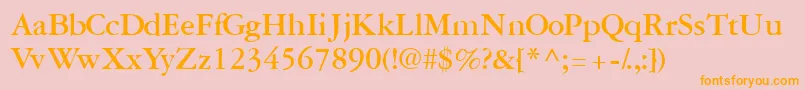 GaramondreprisesskBold Font – Orange Fonts on Pink Background