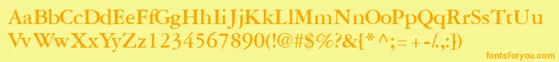 GaramondreprisesskBold Font – Orange Fonts on Yellow Background
