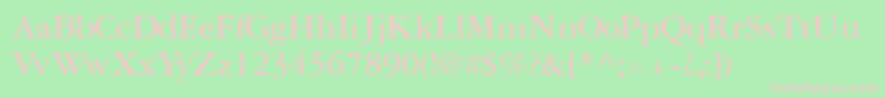 GaramondreprisesskBold Font – Pink Fonts on Green Background