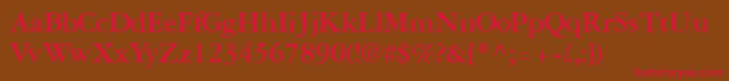 GaramondreprisesskBold Font – Red Fonts on Brown Background