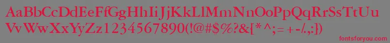 GaramondreprisesskBold Font – Red Fonts on Gray Background