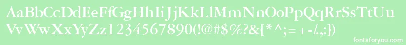 GaramondreprisesskBold Font – White Fonts on Green Background
