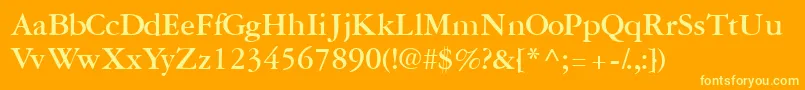 GaramondreprisesskBold Font – Yellow Fonts on Orange Background