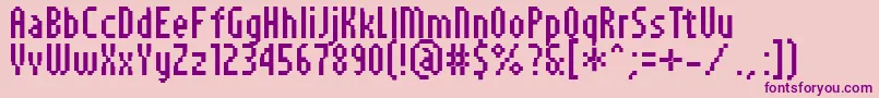 Шрифт PfTempestaSevenCompressed – фиолетовые шрифты на розовом фоне