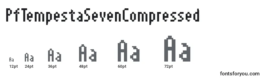PfTempestaSevenCompressed Font Sizes