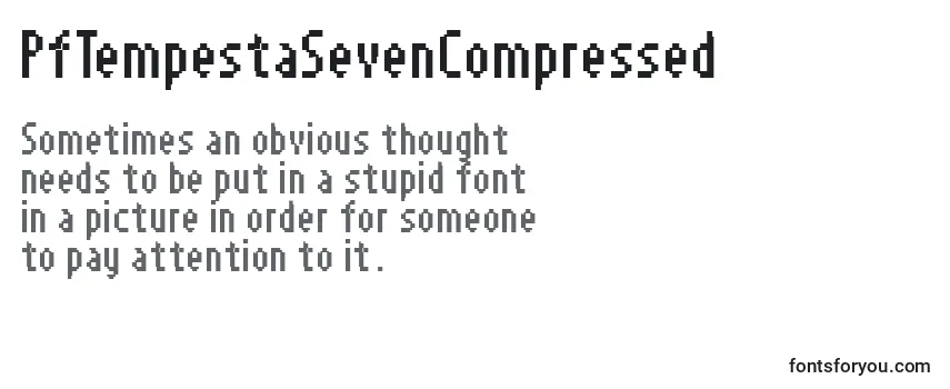 Review of the PfTempestaSevenCompressed Font