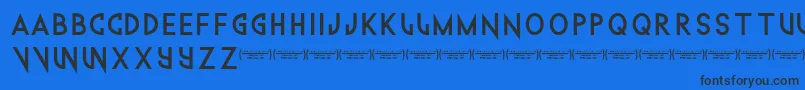 Technowanker Font – Black Fonts on Blue Background