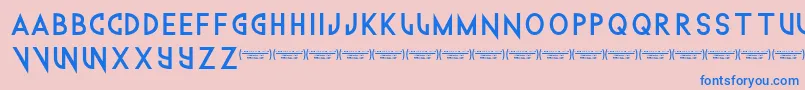 Technowanker Font – Blue Fonts on Pink Background