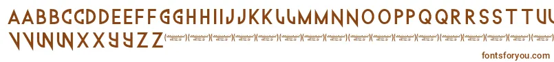 Technowanker-fontti – ruskeat fontit valkoisella taustalla