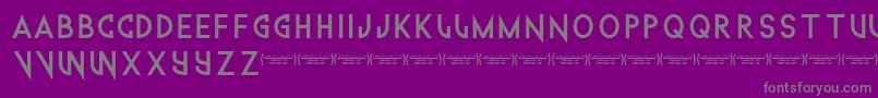 Technowanker-Schriftart – Graue Schriften auf violettem Hintergrund