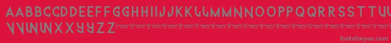 Technowanker Font – Gray Fonts on Red Background