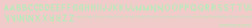 Technowanker Font – Green Fonts on Pink Background