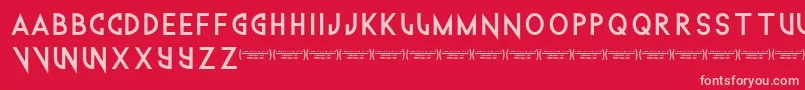 Technowanker Font – Pink Fonts on Red Background