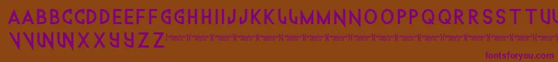 Technowanker Font – Purple Fonts on Brown Background