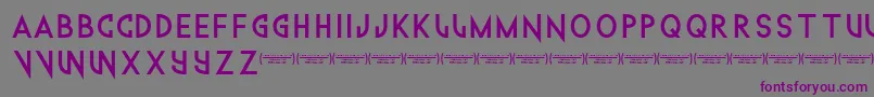 フォントTechnowanker – 紫色のフォント、灰色の背景