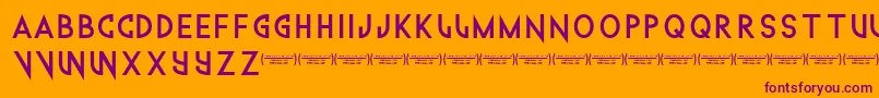 Technowanker Font – Purple Fonts on Orange Background