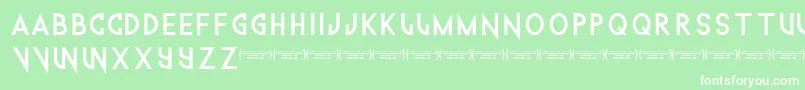 Technowanker Font – White Fonts on Green Background