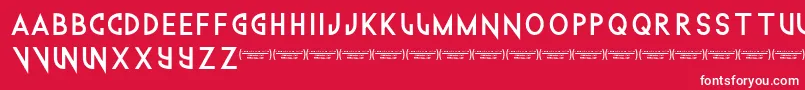 Technowanker Font – White Fonts on Red Background