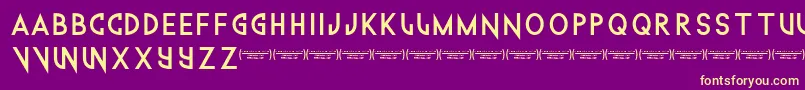 Technowanker Font – Yellow Fonts on Purple Background