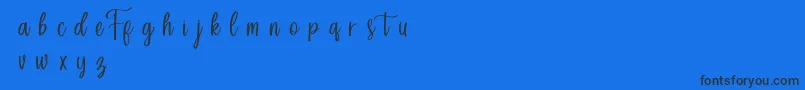 Шрифт Forefarmersdemo – чёрные шрифты на синем фоне
