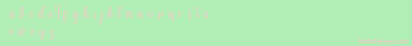 フォントForefarmersdemo – 緑の背景にピンクのフォント