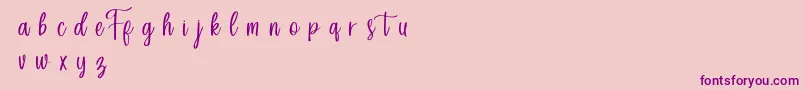 Forefarmersdemo-Schriftart – Violette Schriften auf rosa Hintergrund