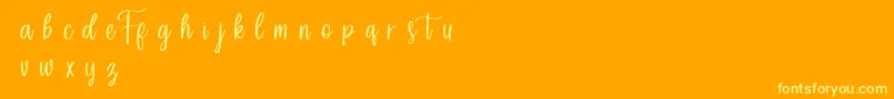 Forefarmersdemo Font – Yellow Fonts on Orange Background