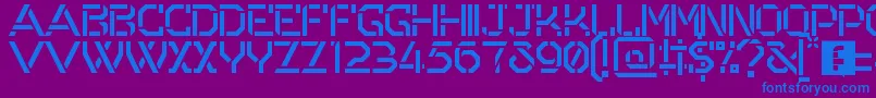 Odessa Font – Blue Fonts on Purple Background