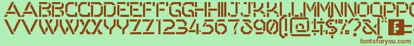 Odessa Font – Brown Fonts on Green Background