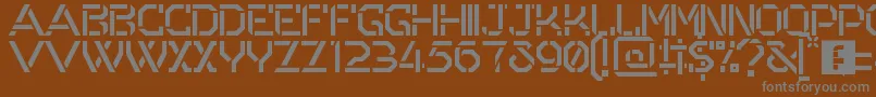 フォントOdessa – 茶色の背景に灰色の文字