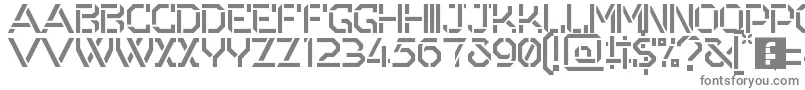 Odessa-fontti – harmaat kirjasimet valkoisella taustalla