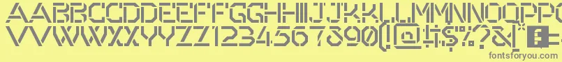 フォントOdessa – 黄色の背景に灰色の文字