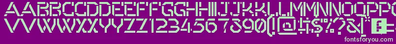 Odessa Font – Green Fonts on Purple Background