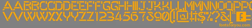 Odessa Font – Orange Fonts on Gray Background