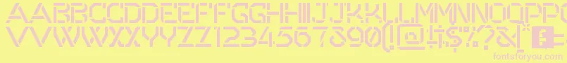 Odessa Font – Pink Fonts on Yellow Background
