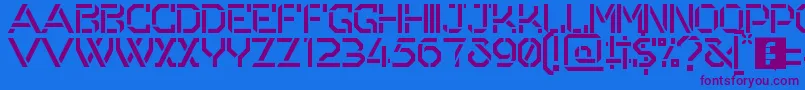 Шрифт Odessa – фиолетовые шрифты на синем фоне