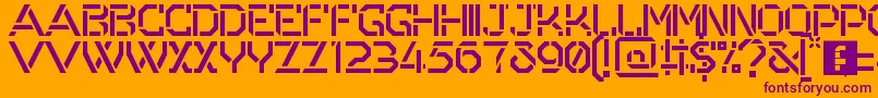 Odessa Font – Purple Fonts on Orange Background