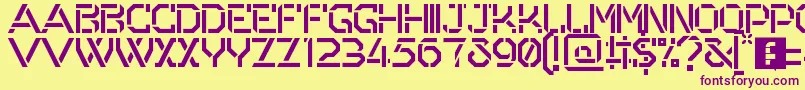 Odessa Font – Purple Fonts on Yellow Background