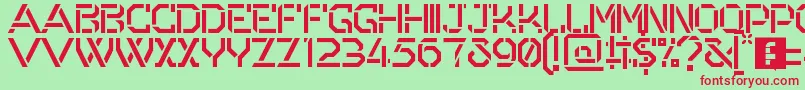 Odessa Font – Red Fonts on Green Background