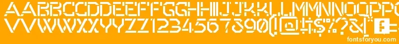 Odessa Font – White Fonts on Orange Background